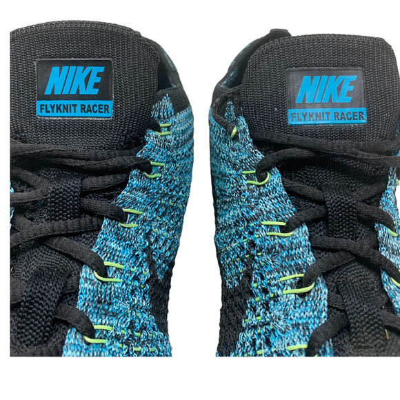 Nike Blue Lagoon Flyknit Racing Running Athletic Shoes Men's Sz 12 526628-401 - Picture 6 of 10